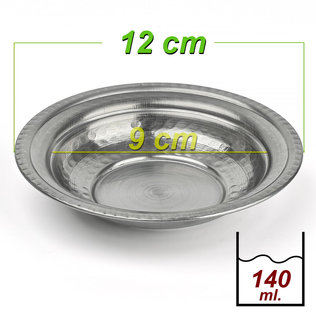12 cm Krom Çelik Kahvaltılık ve Meze Kasesi 140 ml | Çerezlik, Sosluk, Sunum Kasesi -KASE129