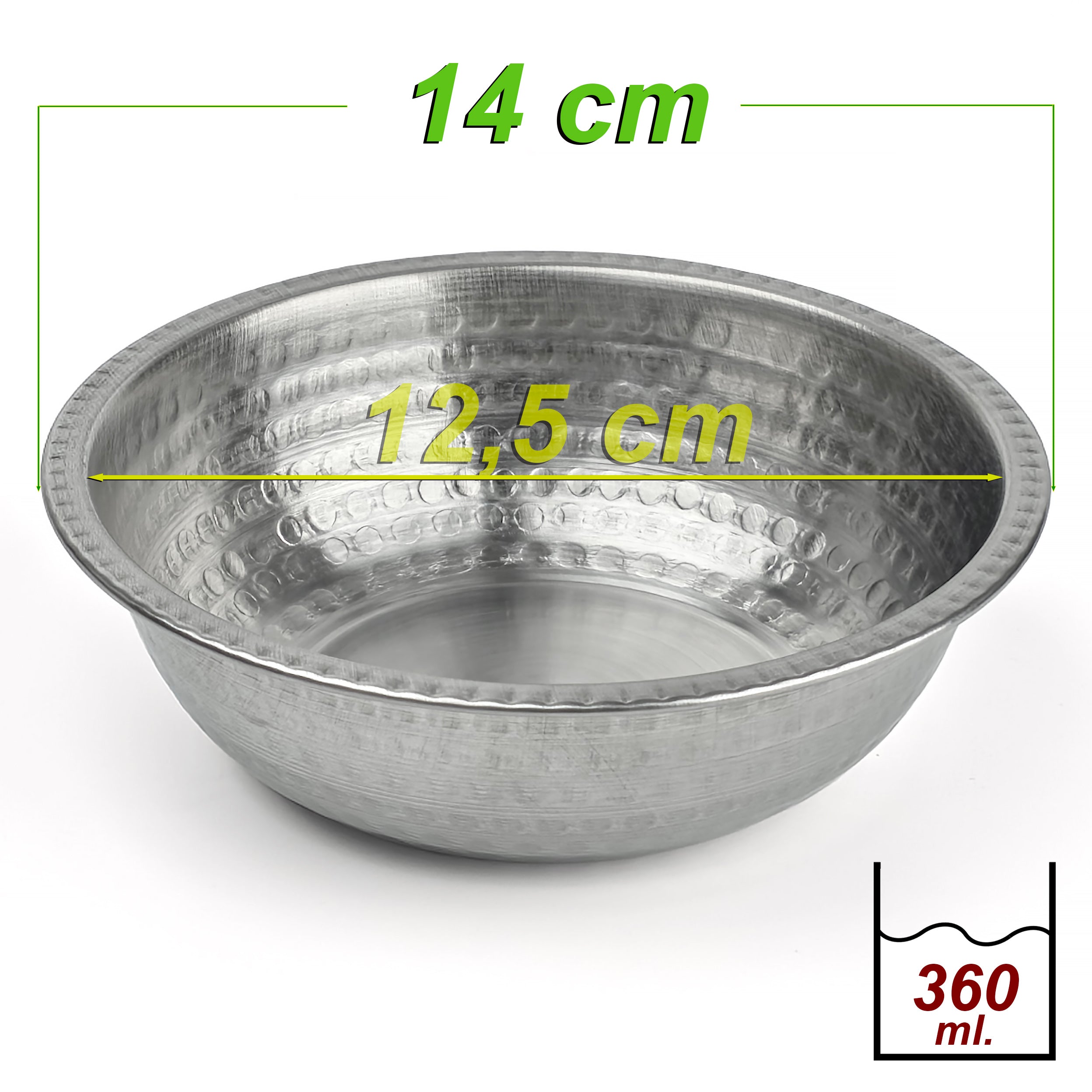 14 cm Krom Çelik Çorba Kasesi 360 ml | Lokanta, Restoran ve Ev Tipi Çorba Sunum Kasesi-KASE14125