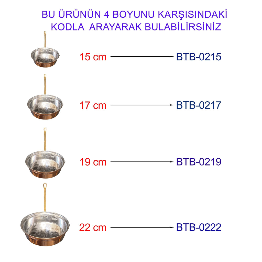 15 Cm Bakır Derin Tek Kulplu Sos Tavası, Iskender Tavası Btb - 0215 - Binbir Trend
