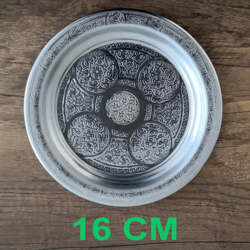16 cm Paslanmaz Krom Çelik Meze Servis Tabağı - Restoran ve Ev Tipi - Binbir Trend