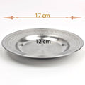 17 cm Paslanmaz Krom Çelik Servis Tabağı Desenli | Mezelik, Kahvaltılık, Salata, Patates | 1 - 4 - 6 - 12 - 30 - 100 Adet - Binbir Trend