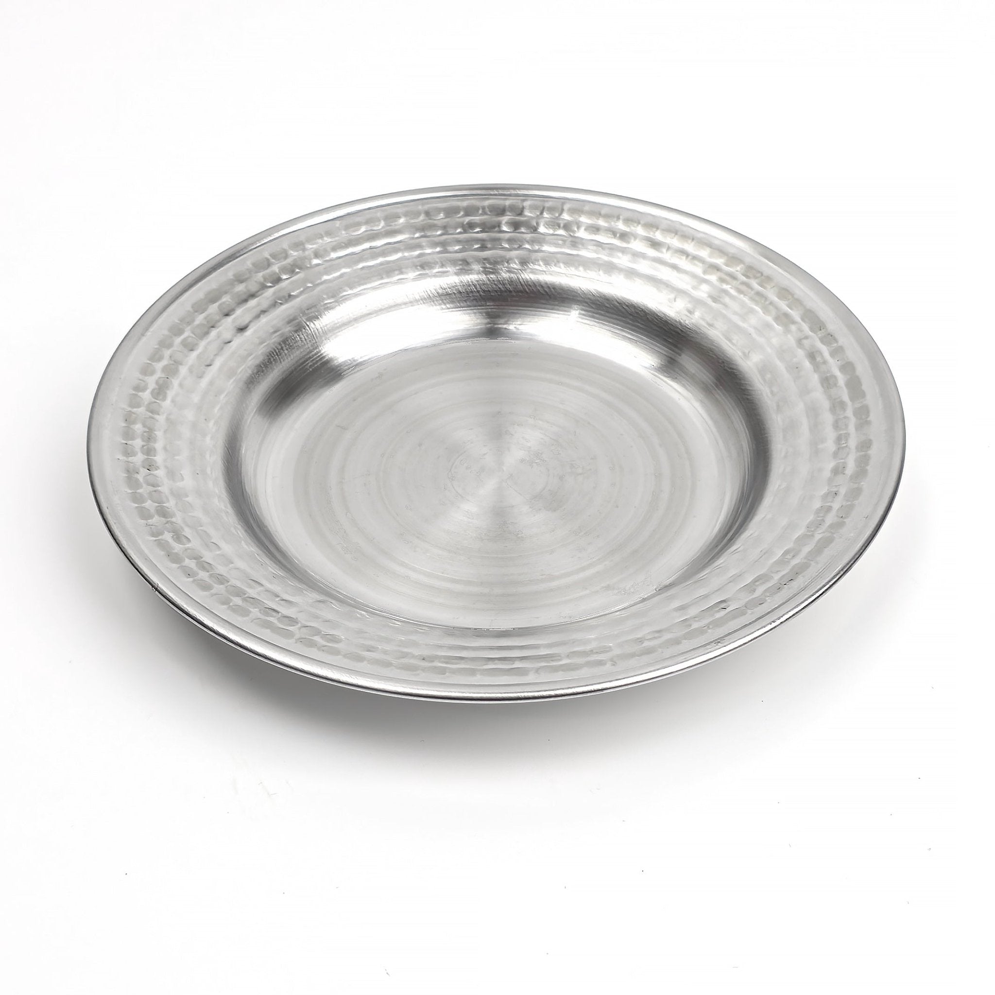 17 cm Paslanmaz Krom Çelik Servis Tabağı Desenli | Mezelik, Kahvaltılık, Salata, Patates | 1 - 4 - 6 - 12 - 30 - 100 Adet - Binbir Trend