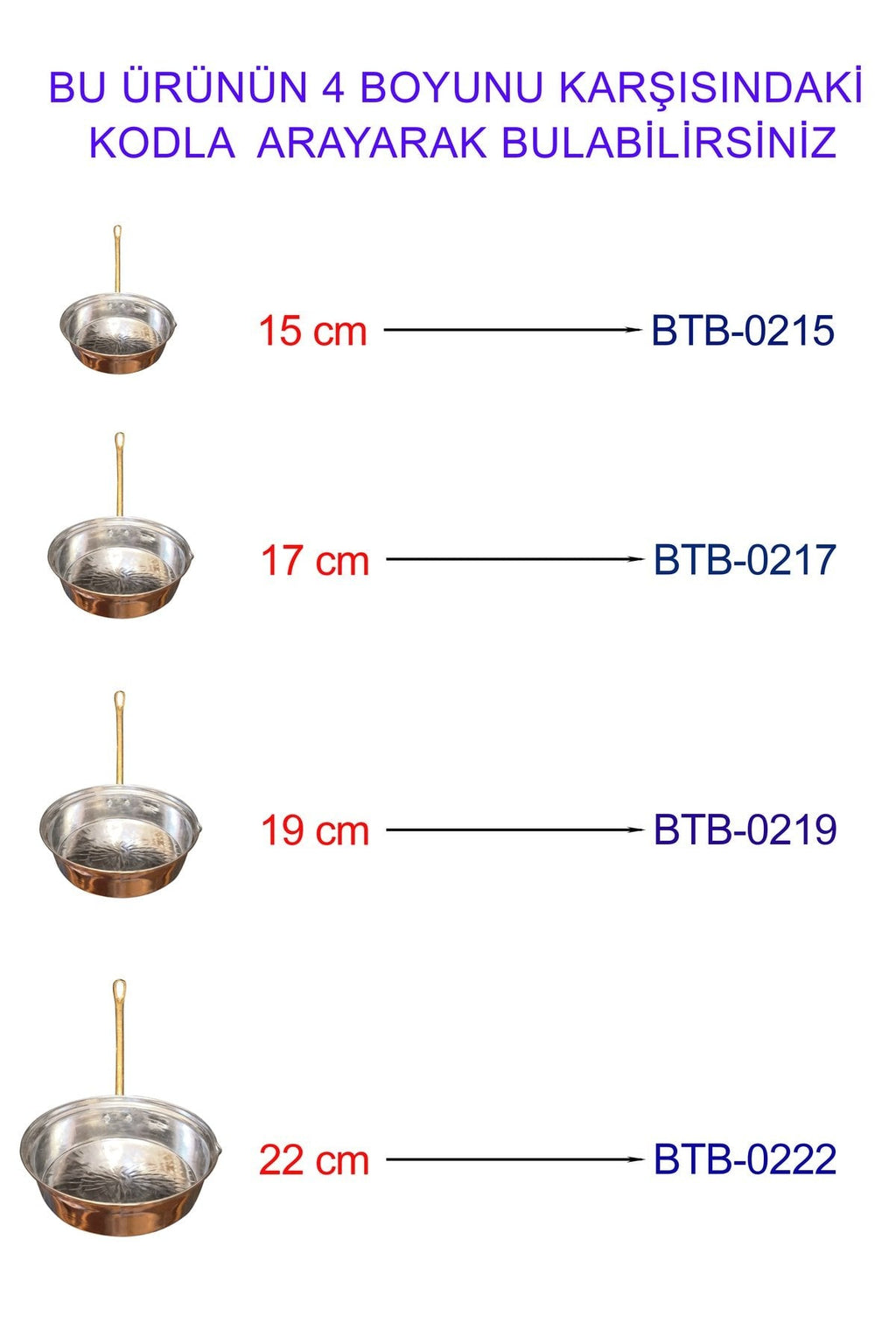 19 Cm Bakır Derin Tek Kulplu Sos Tavası, Iskender Tavası Btb - 0219 - Binbir Trend