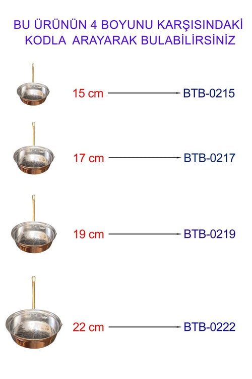 19 Cm Bakır Derin Tek Kulplu Sos Tavası, Iskender Tavası Btb - 0219 - Binbir Trend