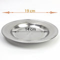 19 cm Paslanmaz Krom Çelik Tabak - Meze, Kahvaltı ve Sunum Tabağı (1 - 100 Adet Seçenekli) - Binbir Trend