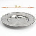 23 cm Derin Servis Tabağı - Paslanmaz Çelik Sunum Tabağı (1 - 4 - 6 - 12 - 30 - 100 Adet) - Binbir Trend