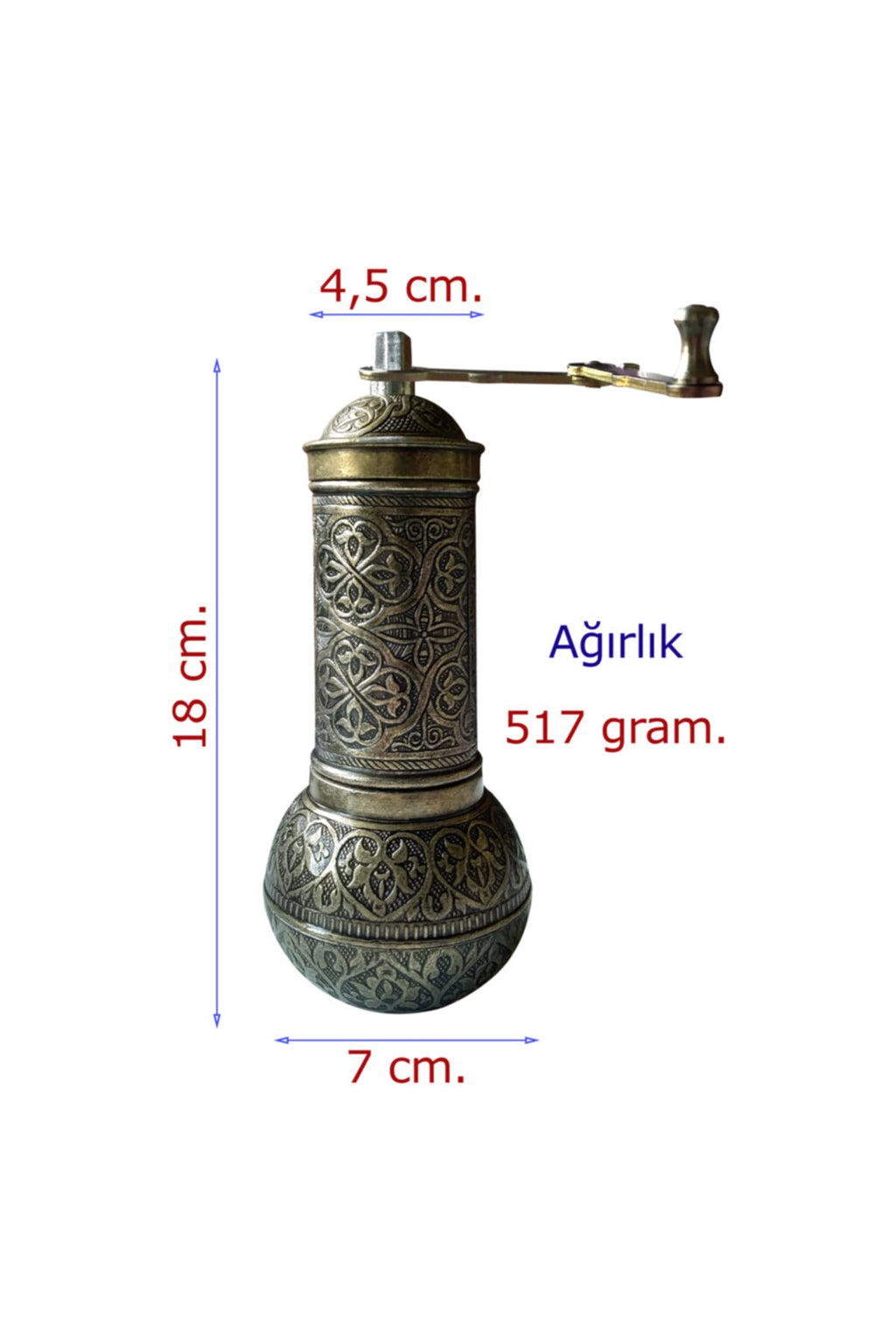 Nostaljik Osmanlı Kahve Değirmeni Ve Baharat Değirmeni Btb-657