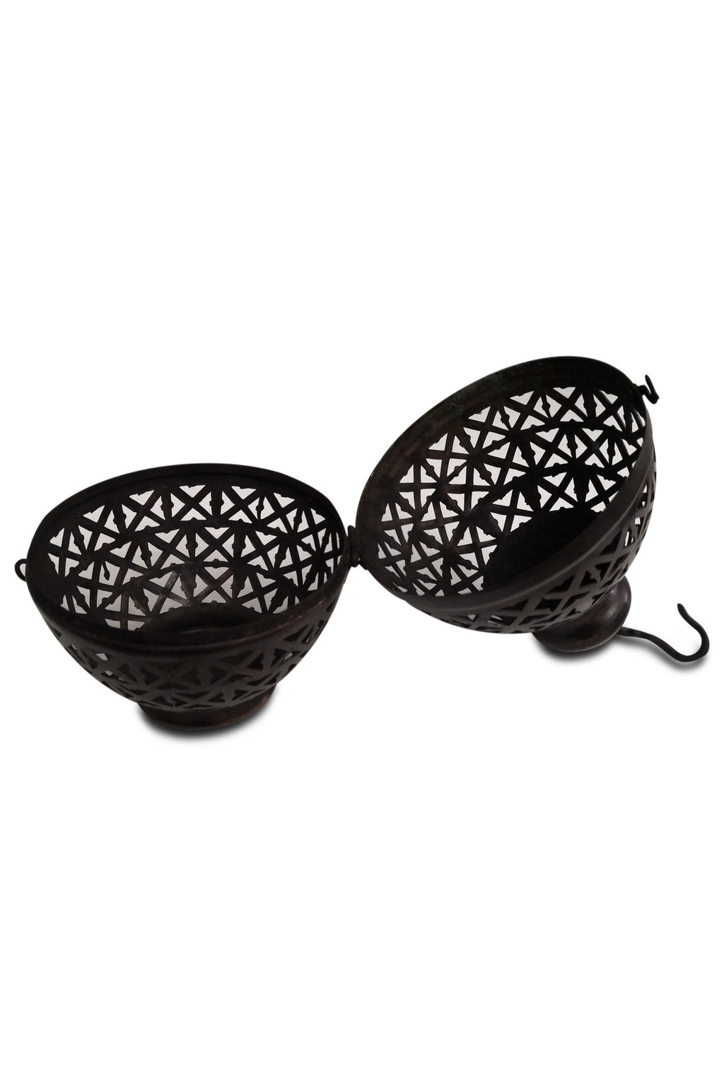 Antik Bakır Dekoratif Mum Feneri Şamdan Mumluk 19cm - Binbir Trend