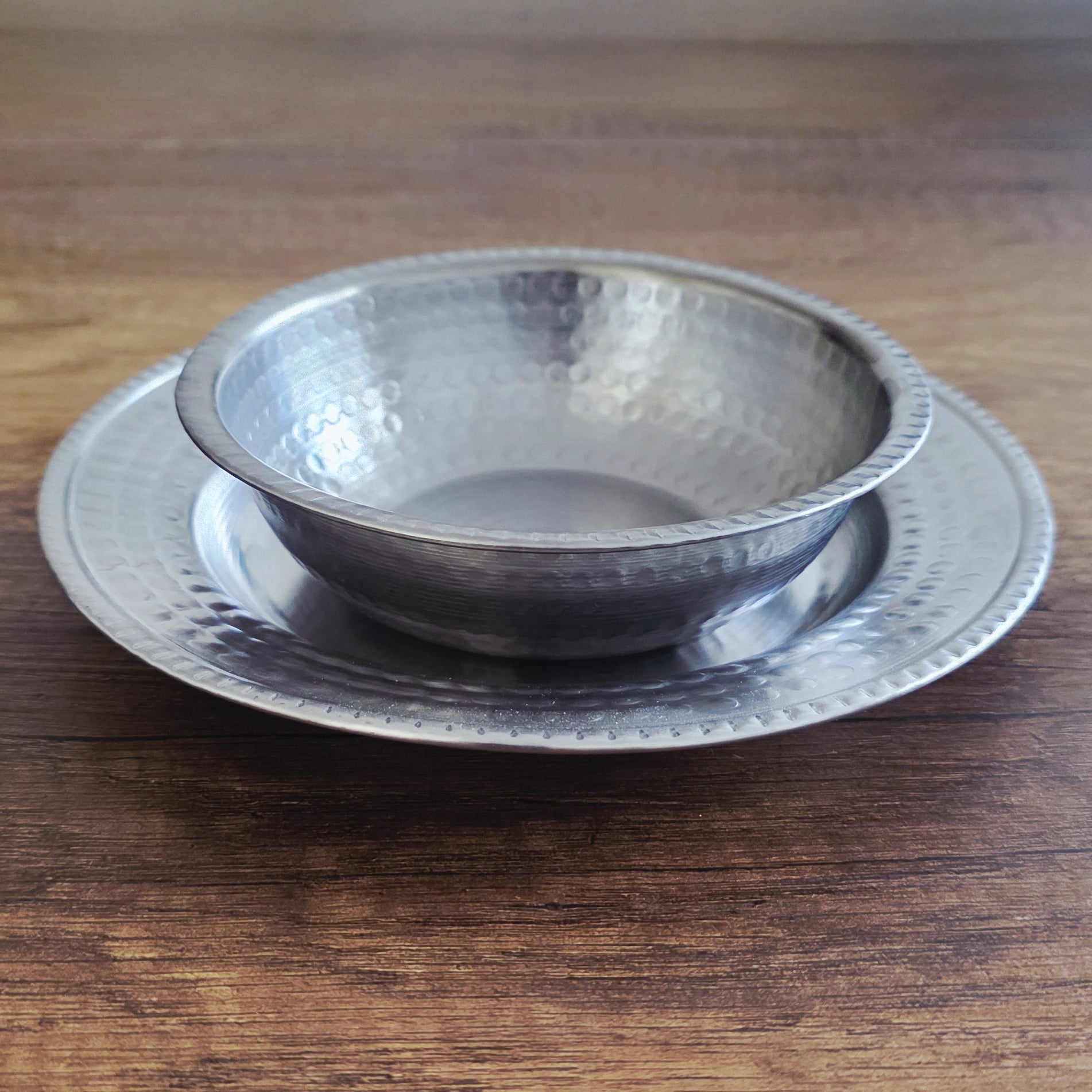Çekic Dövme Desenli Çorba Kasesi ve Alt Tabak Takımı, Çorbalık Takımı 14cm - 17cm - Binbir Trend