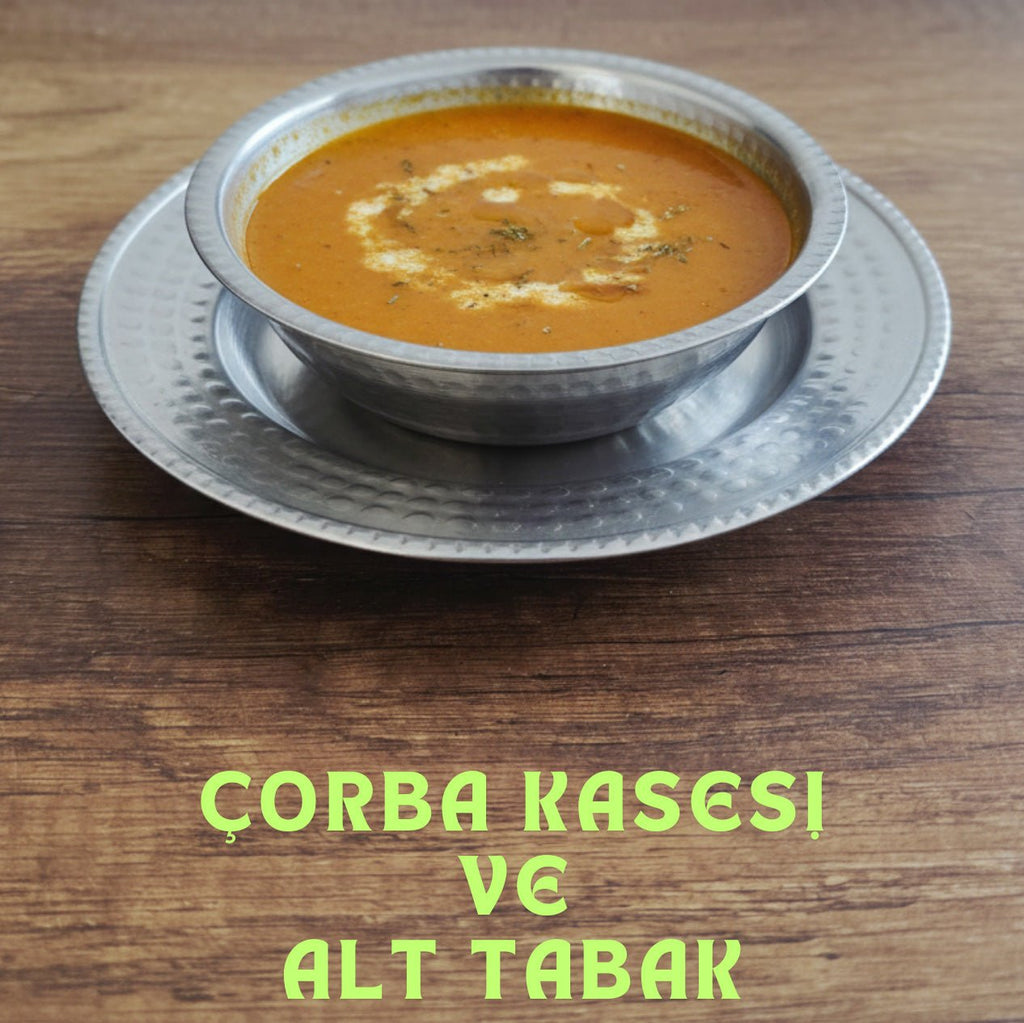 Çekic Dövme Desenli Çorba Kasesi ve Alt Tabak Takımı, Çorbalık Takımı 14cm - 17cm - Binbir Trend