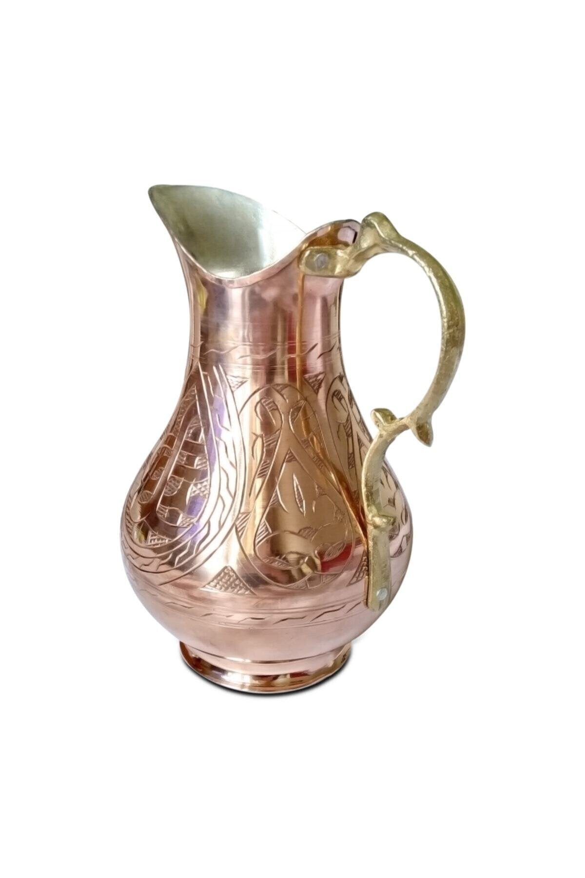 El Yapmı Keski Işlemeli Bakır Sürahi 1900 Ml - Binbir Trend