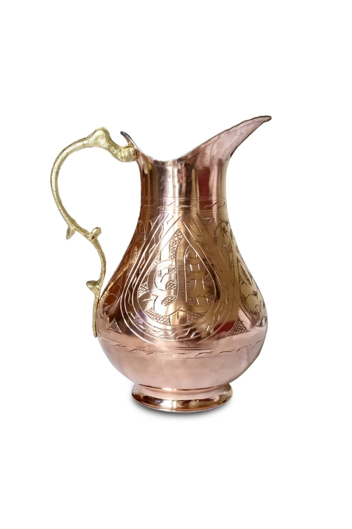 El Yapmı Keski Işlemeli Bakır Sürahi 1900 Ml - Binbir Trend