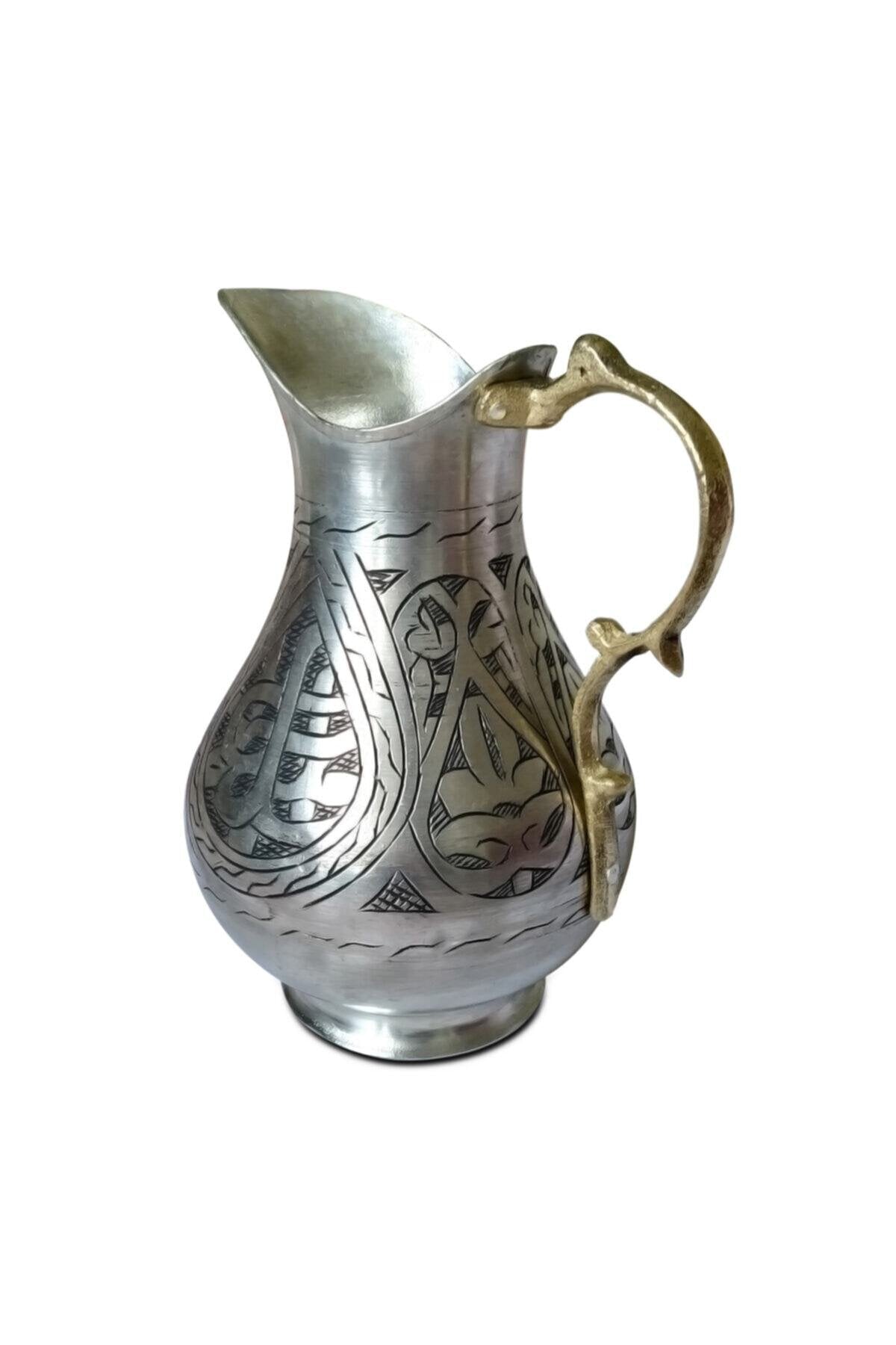 El Yapmı Keski Işlemeli Eskitme Bakır Sürahi 1900 Ml - Binbir Trend