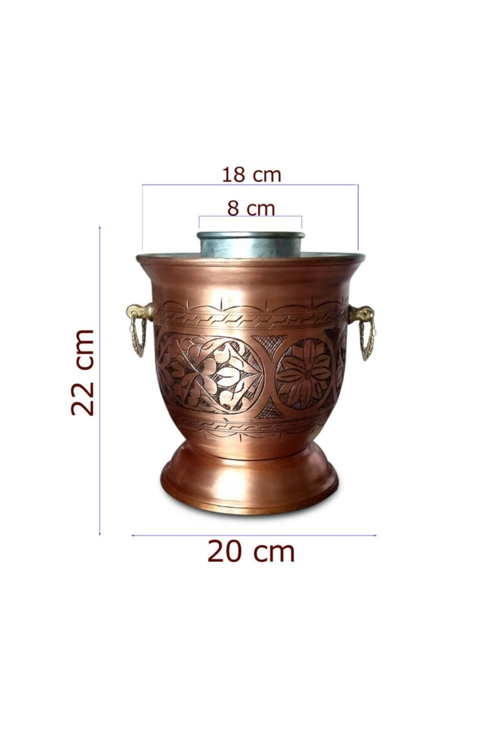 Eskitme Keski Işlemeli Bakır Ehli Keyf Rakı Şişelik - Binbir Trend