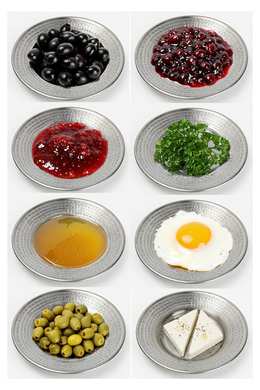 Paslanmaz Krom Çelik Dövme Desenli Kahvaltı Tabağı ve Meze Tabağı (4 - 6 - 12 - 30 - 50 - 100 Adet Seçenekli) - Binbir Trend