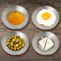 Paslanmaz Krom Çelik Dövme Desenli Kahvaltı Tabağı ve Meze Tabağı (4 - 6 - 12 - 30 - 50 - 100 Adet Seçenekli) - Binbir Trend