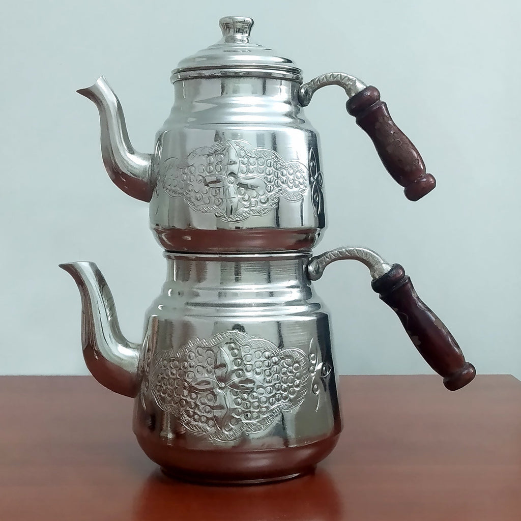 Selçuklu Işlemeli Bakır Çaydanlık Takımı 3 Lt. - Binbir Trend
