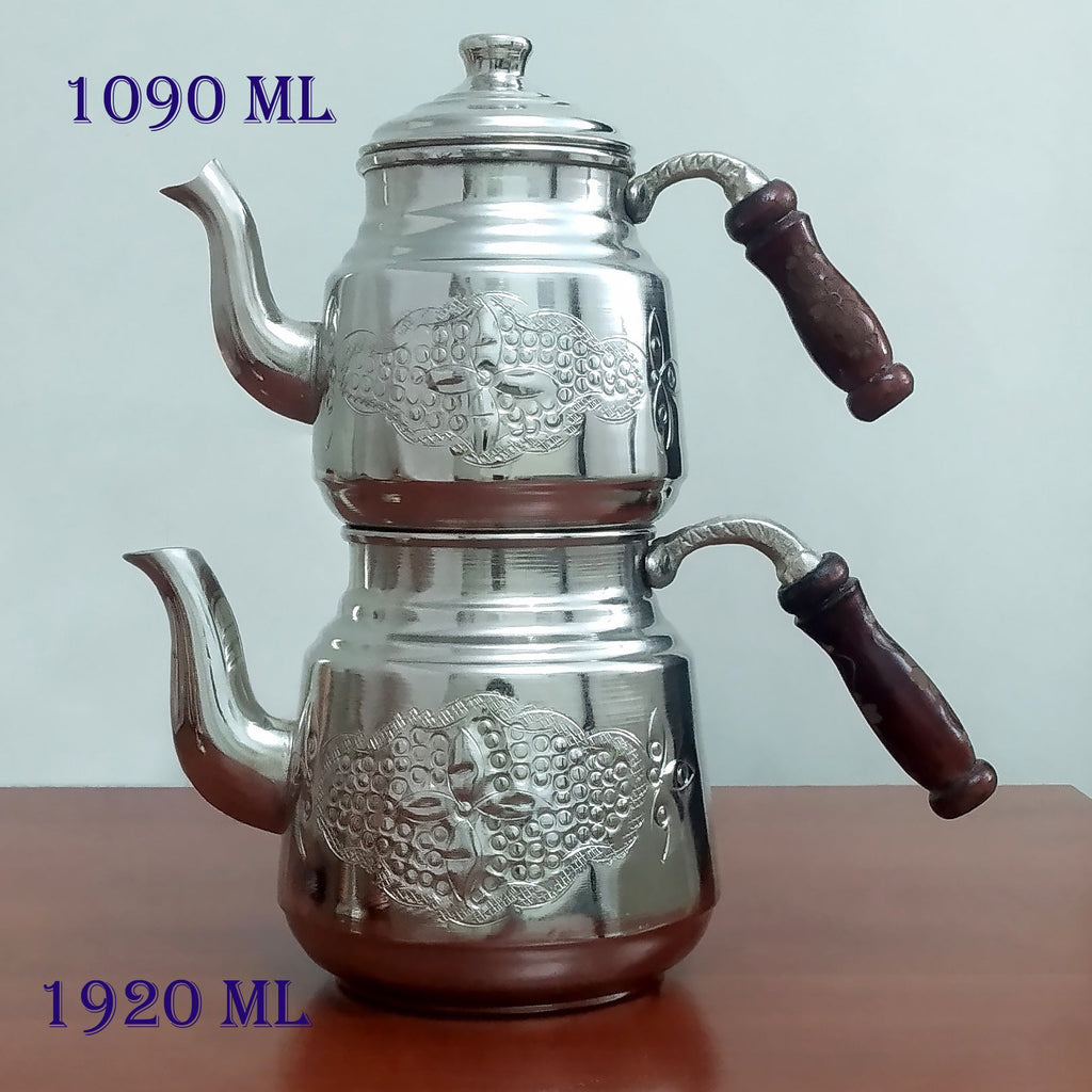 Selçuklu Işlemeli Bakır Çaydanlık Takımı 3 Lt. - Binbir Trend